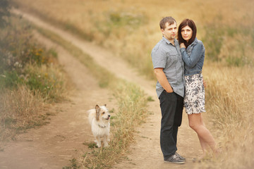 bride and groom walking