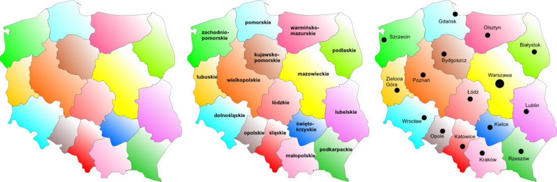 Fototapeta Mapa Polski