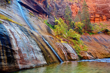 Mystery Falls Zion National Park Utah