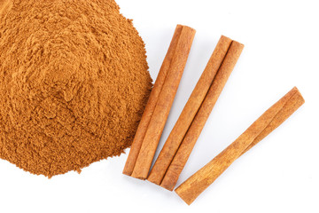 Cinnamon powder and sticks