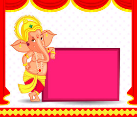 Lord Ganesha in vector for Happy Ganesh Chaturthi