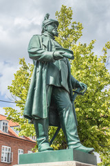 Fototapeta premium Frederik Den VII Statue Sorø Sjælland Danmark