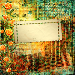 Abstract beautiful background in the style of mixed media with f