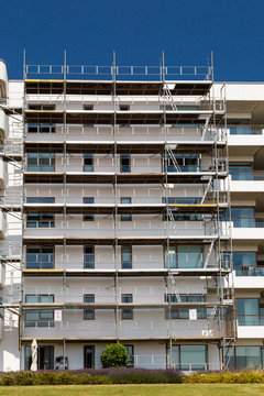 Modern residential building under refurbishment