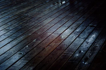 Photo sur Plexiglas Orage wet deck boards