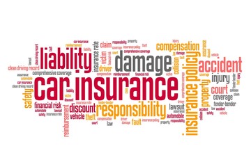 Car insurance industry - word cloud concept