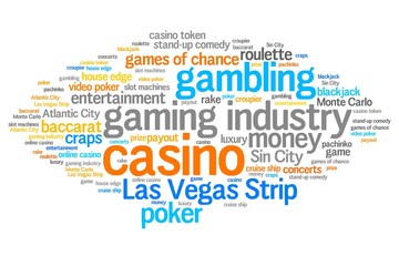 Fototapeta premium Casino - word cloud concept