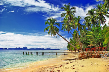 Obraz na płótnie Canvas peaceful tropical beach scenery