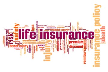 Life insurance - word cloud concept