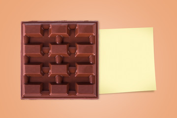 Bar Chocolate with Sticky Post