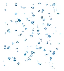 Fototapeten Wasserspritzer Tropfen blaue Flüssigkeitsblase © Lumos sp