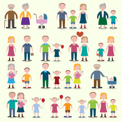 Family icons set