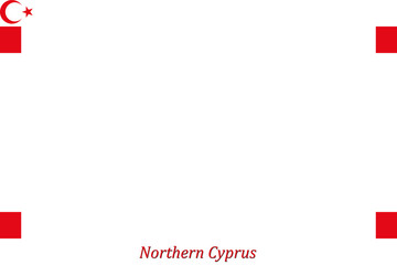 Fototapeta na wymiar Rahmen Nordzypern - Türkische Republik