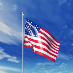 Obraz premium Waving American flag