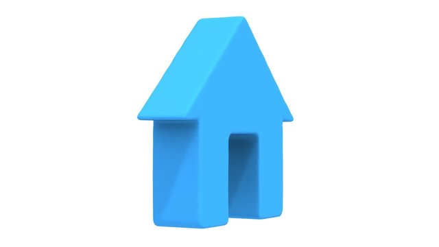 House icon rotate animation. Seamless Looping
