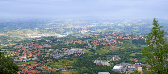 The view from the mountain Titanium, San Marino.