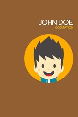 man cartoon theme business card