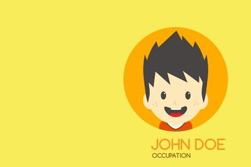 man cartoon theme business card