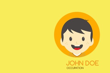 man cartoon theme business card