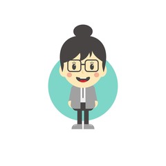 cute girl cartoon character