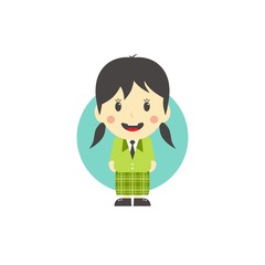 cute girl cartoon character