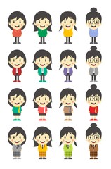 cute girl cartoon character