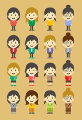 cute girl cartoon character