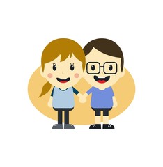 love couple cartoon character