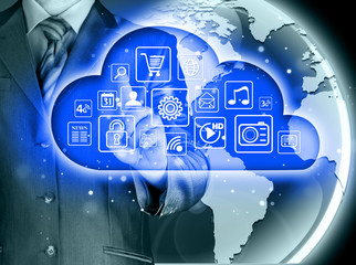 Cloud computing touchscreen interface