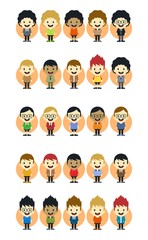 adorable boy cartoon character