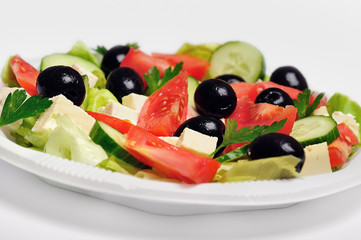 Plate with salad
