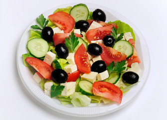 Plate with salad