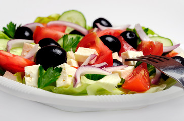 Plate with salad