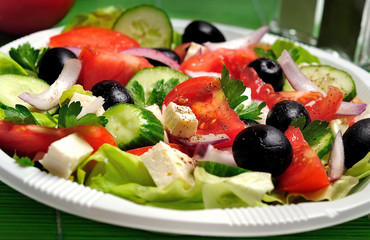 Plate with salad