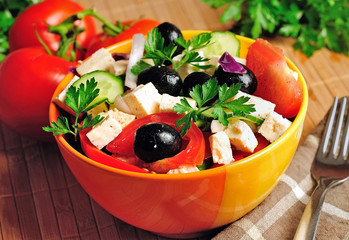 Bowl with salad