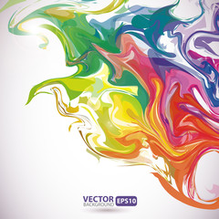 Colorful stains of paint abstract background