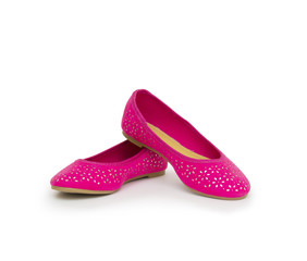 Ballet shoes isolated on the white