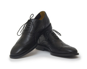 Male fashion with shoes on white