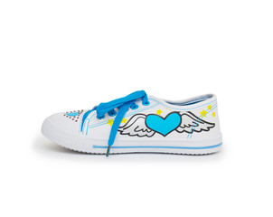 Beautiful gumshoes isolated on white