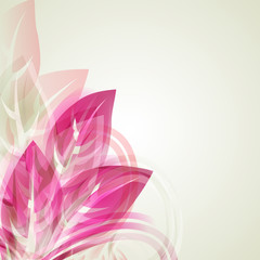 Abstract artistic Background with red floral element