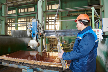 worker on granite manufacture