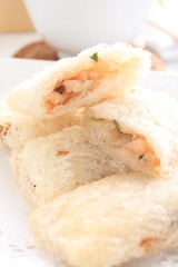 Chinese food, deep fried seafood roll dumpling