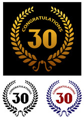 Anniversary jubilee celebration emblems