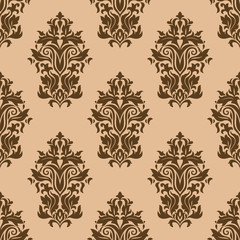 Retro dark brown seamless pattern