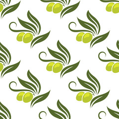 Olives seamless pattern