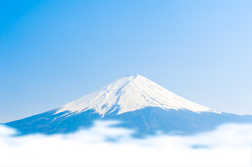 Fototapeta na wymiar Fujisan , Mount Fuji view from Kawaguchiko lake, Japan