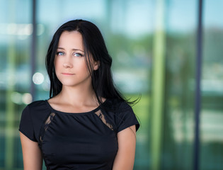 Fototapeta premium Photo of beautiful lady in elegant evening dress, outdoor.