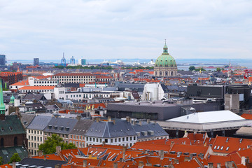 Roof tops of Copenhagen, Denmark.