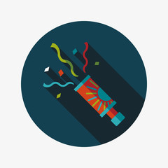 confetti flat icon with long shadow,eps10