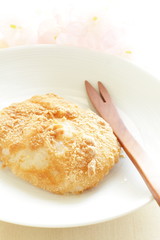 Japanese food, soy powder Kinako and Mochi